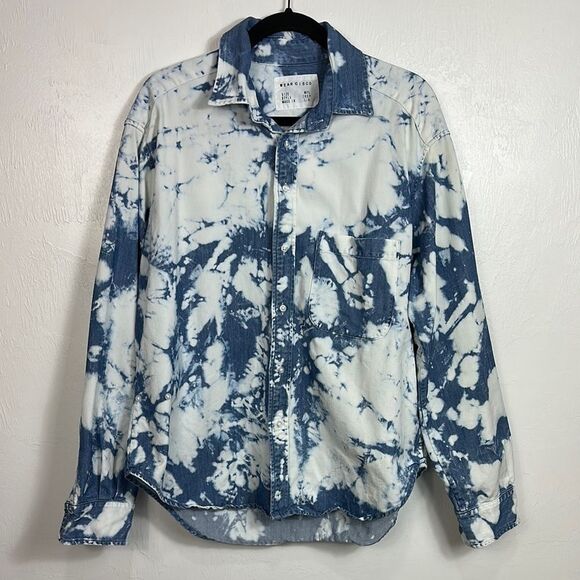 WEAR CISCO The Crop Shirt Denim / Cloud Tie Dye Long Sleeve Size M/L - Picture 4 of 11